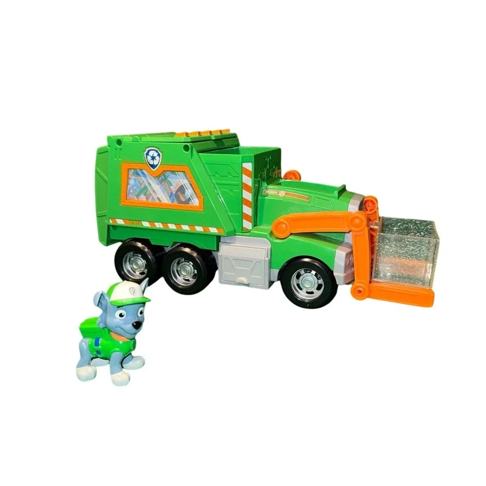 PAW Patrol Rocky's‎ Crush N' Roll Recycling Truck with Rocky Action Figure Green